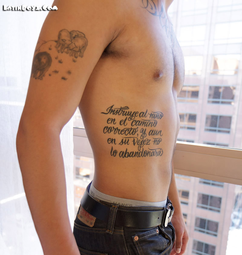 Sexy Latino Marine with tattoos